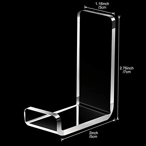 Image of Parikshit Sublimation 4 Pcs Headphone stand holder hanger for table desk and Wall Mount self Adhesive