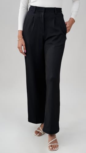 Image of GRECIILOOKS Trousers for Woman | Womens High Rise High Waist Flared Korean Style | Formal Pant for Women Office Wear| Track Pants for Womans Elegant for College & Events (Available in Plus Size)