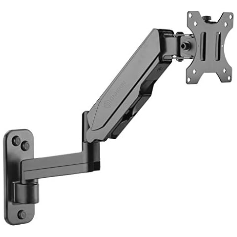 ONKRON PC & TV Monitor Wall Mount for 13-32-inch Screens Full Motion Adjustable Arm Support - Tilt Swivel Rotate VESA 75x75 - 100x100 mm up to 8 kg Black Cover