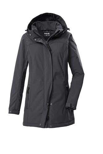 G.I.G.A. DX GW 36 WMN SFTSHLL PRK 43543-000 - Parka con capucha desmontable para mujer, talla 46, color gris