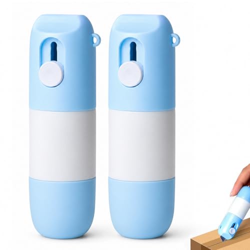 2Pcs Thermal Paper Privacy Label Eraser Pen,2-in-1 Thermal Paper Eraser with Mini Unboxing Knife for...