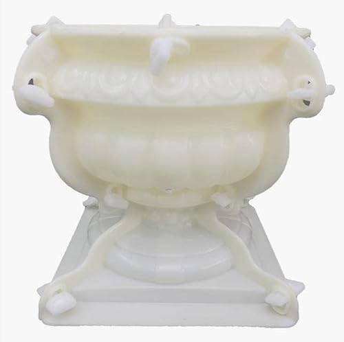 Planter Mold,Large Round Concrete Molds for Flower Pot Making,DIY Planter Mold for Garden Decoration (A)