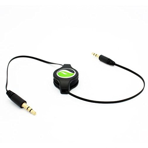 Cable Auxiliar Retráctil Jack 3.5mm Audio Negro miniatura 2