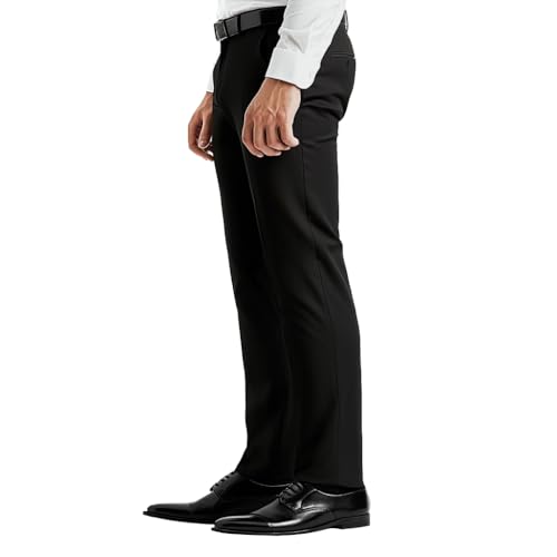 Men's Flat Front Dress Pants Regular fit Business Casual Pants for Men2