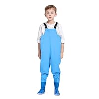 Generisch Kids Waders Fishing Waders Toddler Waterproof Waders for Hunting with Boots, blue, 10-11 Jahre