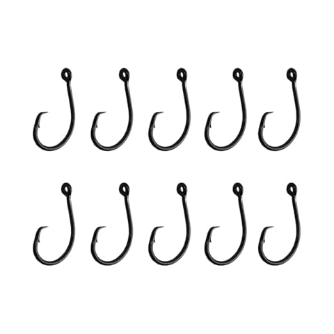 HSYMQ 10PCS High-Carbon Circle Hooks Cover