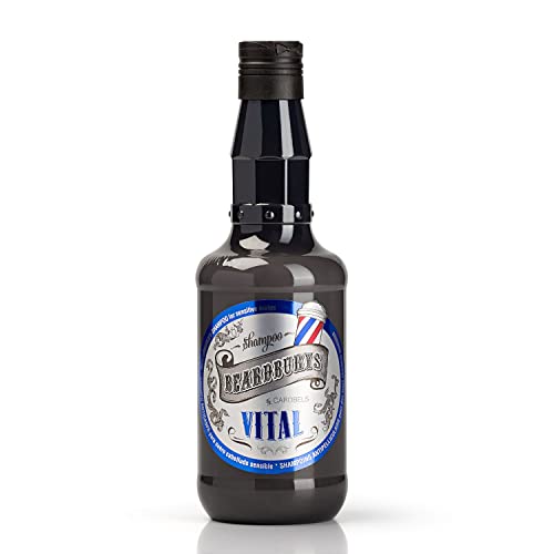 Beardburys Vital Shampoo | Champú Anticaspa Sin Parabenos Profesional, Elimina la Descamación, Los Picores y la Grasa, Con Menta y Aloe Vera