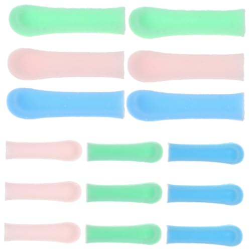 BEBEMOKO 15pcs Covers Replacement Ear Spoon Sleeves for Gentle Ear Cleaning Elegant Colors for Comfortable Wax Removal