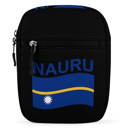 Flag of Nauru Mini Crossbody Bag Anti-Theft Side Shoulder Bags Messenger Bag Unisex