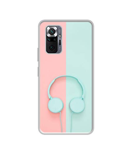 Amazon Brand – Solimo Silicone Designer Head Phone UV Printed Soft Back Cover Mobile Cover for Mi Redmi Note 10 Pro / Note 10 Pro Max