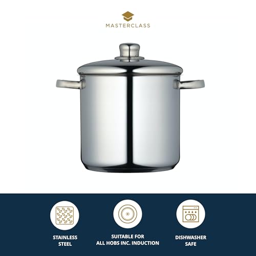 MasterClass Stainless Steel Stock Pot with Lid