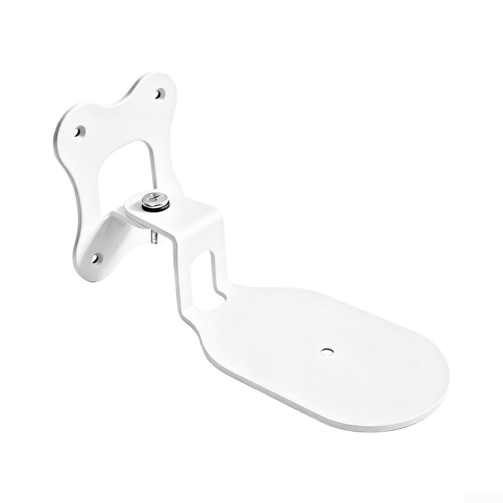 Soporte de pared para altavoz de metal, color negro, 20 x 9 cm (blanco)
