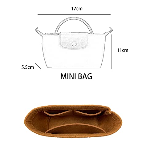banbeln Mini Bag Organizer Fit For MINI Bag Organiser Insert Inner (Beige)