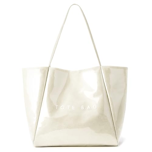 Image of KALIDI PVC Tote Women Weekender Bag Large Shopper Handbag Oversize Shoulder Travel Purse