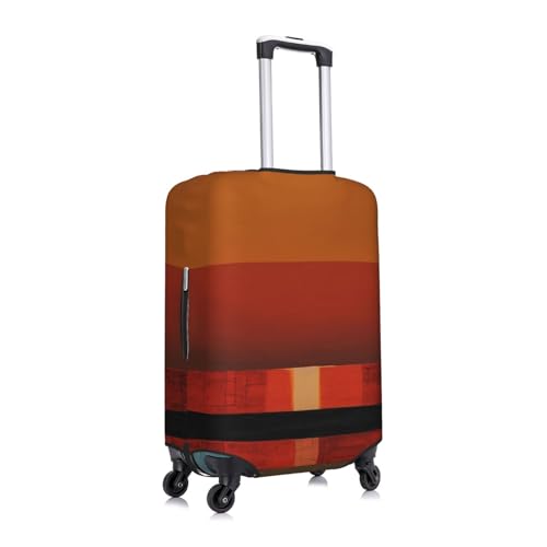 Orange Stripes Luggage Cover Stylish Suitcase Covers for Luggage Tsa Approved, Elastic Washable Suitcase Protector Anti-Scratch Travel Baggage Covers for 18-32 inch Luggage3