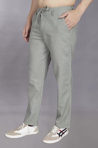 Image of DIVISIVE Men's Relaxed Fit Cotton Linen Blend Trousers
