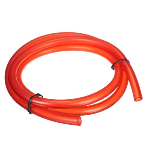 flexiable rubber Petrol Fuel Line Hose High Temperature Resistant Rubber Soft Tube Accessories Motorcycle Hose 1 meter drain elastic (Color : Red)