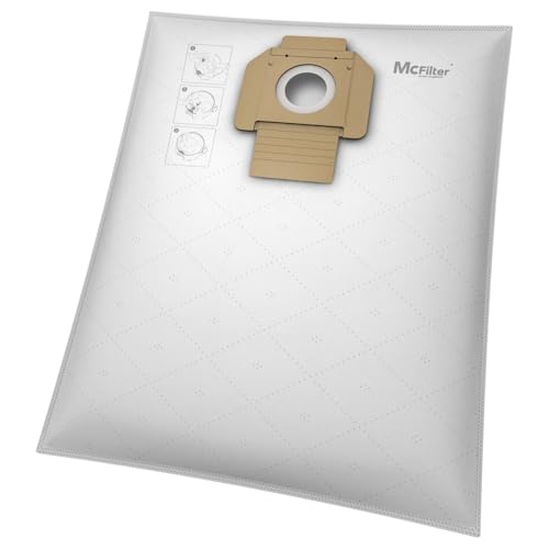 McFilter | 10 sacchetti per aspirapolvere in tessuto non tessuto adatti per Bosch GAS 20 L AFC | GAS 15 L | GAS 1200 L Professional | come Bosch 2605411229 | micropile multistrato | tenuta polvere
