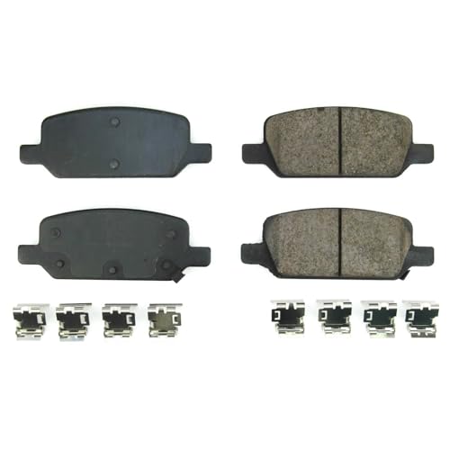 Image of PowerStop Rear Brake Pads for Tesla 3 2017-23 | Tesla Y 2020-24 - Z17 Ceramic Brake Pads with Installation Hardware, 17-2283