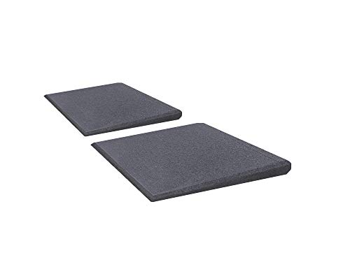 Türschwellenrampen Set Excellent 250/25 mm hoch aus Gummigranulat hochverdichtet (grau)