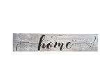 Home Sign Made from Rustic Reclaimed Wood - Farmhouse Fixer Upper Style - Barn Wood Decor (White/Black)