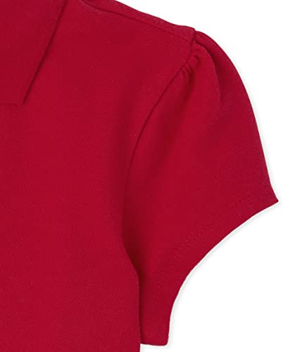 The Children's Place Girls' 2 Pack Short Sleeve Ruffle Pique Polo, Ruby 5 Pack, X-Large(Plus) — view 3