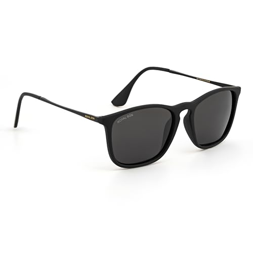 Image of ROYAL SON Polarized Stylish Sunglasses | UV Protection | Branded Retro Square | Classic | Men & Women | Medium | SG-RS8080
