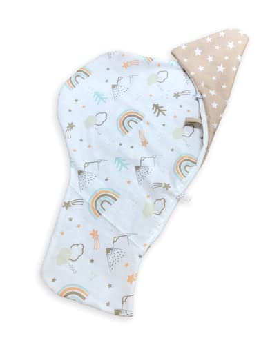 High Chair Cover For Ikea Antilop High Chair,Cotton Cover For Inflatable Cushion, Cushion Cover For High Chairs For Babies And Toddlers, High Chair Accessories, It Is Only Cover! (Brown Rainbow) #TOP4