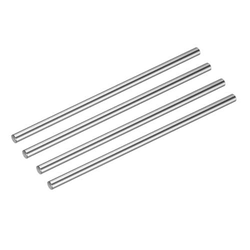 uxcell 4 Pcs Linear Motion Rod Shaft Guide 6mm x 150mm (0.236