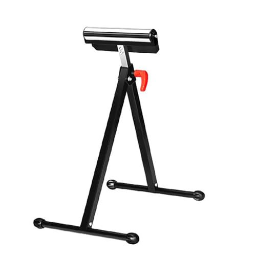 Folding Roller Stand, Heavy Duty Adjustable Height Support for Table Saw Outfeed and Woodworking, 198 LB Capacity