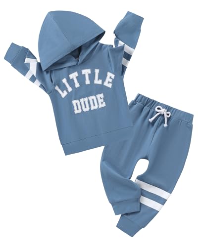 ZOEREA Toddler Baby Boys Clothes Letter Printed Hoodie Sweatshirt Tops + Long Pants 2PCS Outfits Set