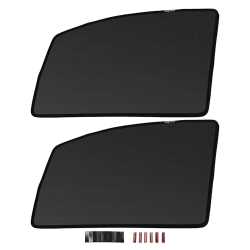 FUELHOOD Toyotaに対応 ヴォクシー/ノア 80系専用 車両用サンシェード フロントウィンドウ&サイドウィンドウ用 日除けネット ブラック