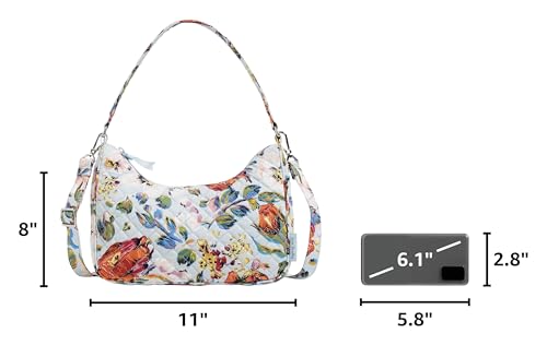 Image of Vera Bradley Women's Cotton Frannie Crescent Crossbody Purse