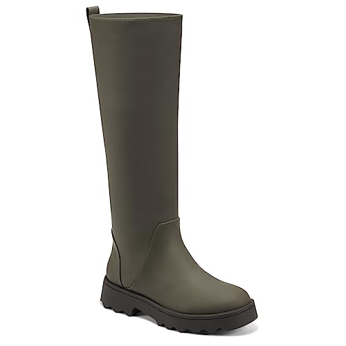Bottes hautes Slalom Aerosoles pour femme en cuir noir élégant