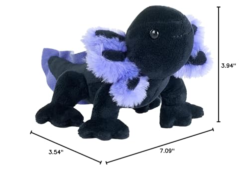 Wild Republic Pocketkins Eco Axolotl Black, Stuffed Animal, 5 Inches, Plush Toy, Made from Recycled Materials, Eco Friendly - Image 2