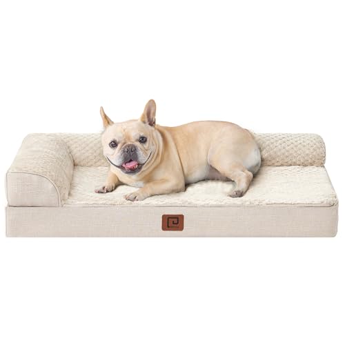 EHEYCIGA Memory Foam Orthopedic Dog Bed Medium Size Dog with Waterproof Lining,...