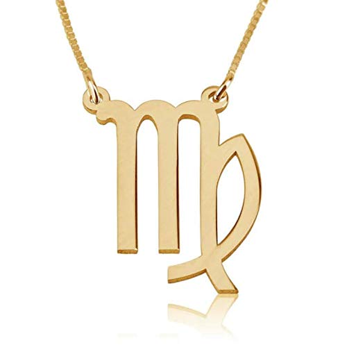 Antiquestreet Girls Non-Precious Metal Virgo Zodiac Necklace Pendant Available in Gold and Silver Plated (B08J87V7B4) Amazon Price History, Amazon Price Tracker