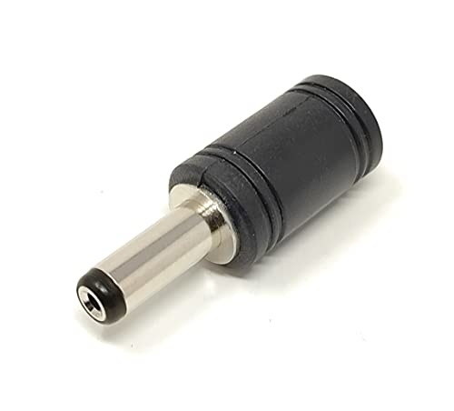MainCore 5.5 X 2.1mm Socket to 3.5mm x 1.3mm Male Plug Jack DC Adapter Converter Joiner Female to Male, black - Image 2