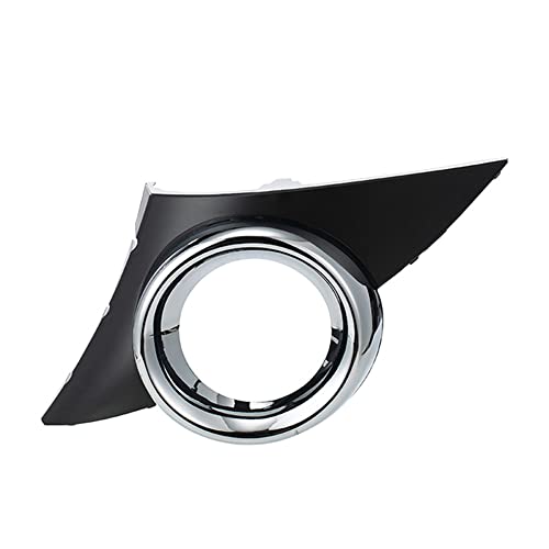 DUAO Couvercle Antibrouillard Avant Gauche de Voiture Chrome Phares Antibrouillard Cadre Gril Accessoires Auto pour 207 Sport 2006-2009 Noir & argent 500233138A2