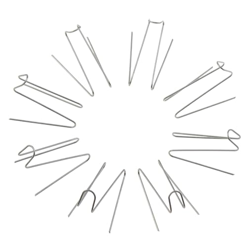 Image of DGZZI 30PCS 1.5 Inch Fabric Panel Wall Wire Hooks Stainless Steel Cubicle Hook Wall Clip Picture Hanger for Fabric Walls at Office Kitchen Home Shelf Picture Key Hanging Accessories