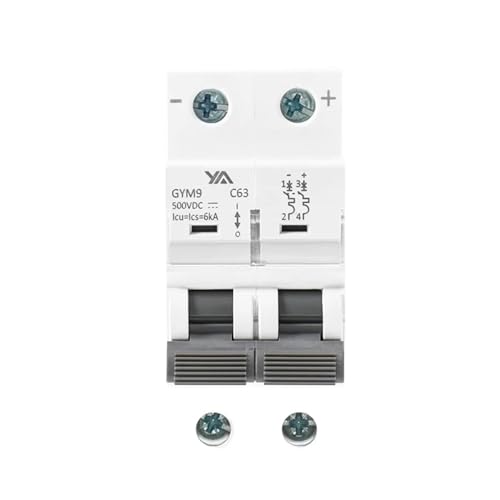 Disjoncteur CC 500V 20A avec pouvoir de coupure 6KA pour sécuriser le rail DIN