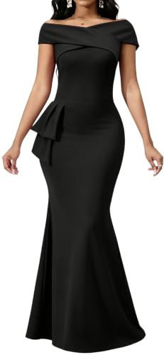 Image of VisiChenup Elegant Formal Dresses for Women Sexy Cocktail Wedding Guest Evening Party Long Maxi Dress