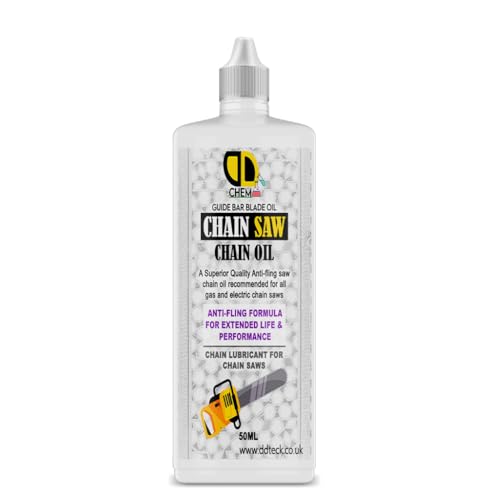 Chainsaw Chain & Bar Oil For All Makes & Models Premium Lubricant Anti Rust Chainsaw Non Toxic Lubricating Bio Mineral (50ml Nozel)