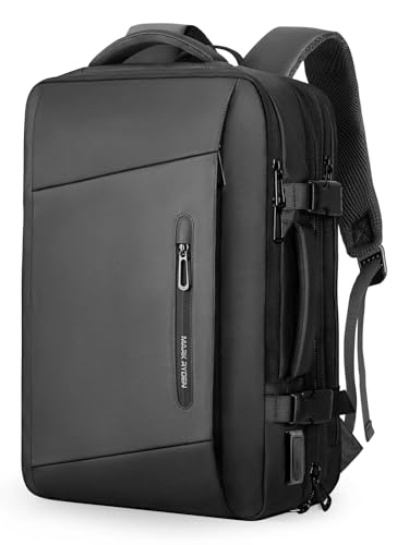 MARK RYDEN Travel Backpack for Men, 38L Flight Approved Carry on Backpack, 17.3 Inch Laptop Backpack with USB Charging Port, Waterproof Business Backpack