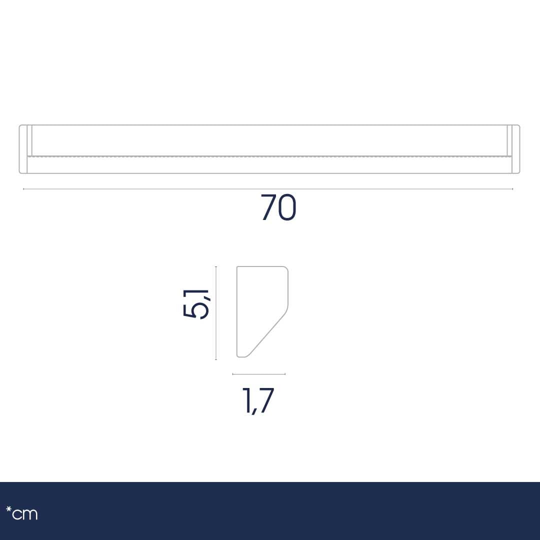 Danieli Store - Soporte para Pedidos para Restaurantes - Barra Porta Pedidos de Aluminio - Barra de Pared con Adhesivo (70 cm)