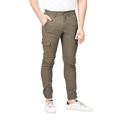 Soroor Cargo Joggers for Men - Slim Fit Cuffed Cargo Pants, Stylish Joggers for Men | Pique Stretch Cotton Mens Jogger2
