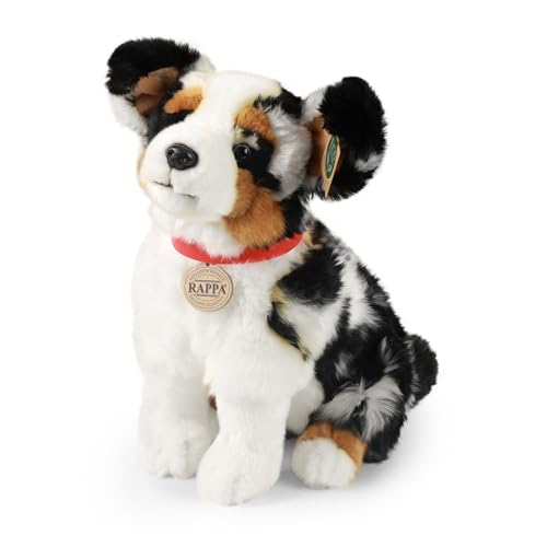RAPPA Plüsch Australian Spaniel mit Halsband sitzend 30 cm, Kuscheltier, Plüschtier, Stofftier, UMWELTFREUNDLICH