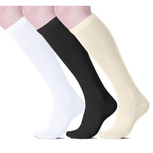 3-Pack Women's Buster Brown Elastic-Free Cotton Knee High Sock