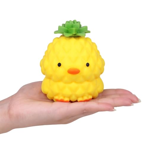 Anboor Squishies Ananas Balles Anti-Stress, Jouet Sensoriel Animal pour Soulager l'Anxiété, Jouets Anti-Stress Canard Mignon pour Enfants et Adultes en Tant...