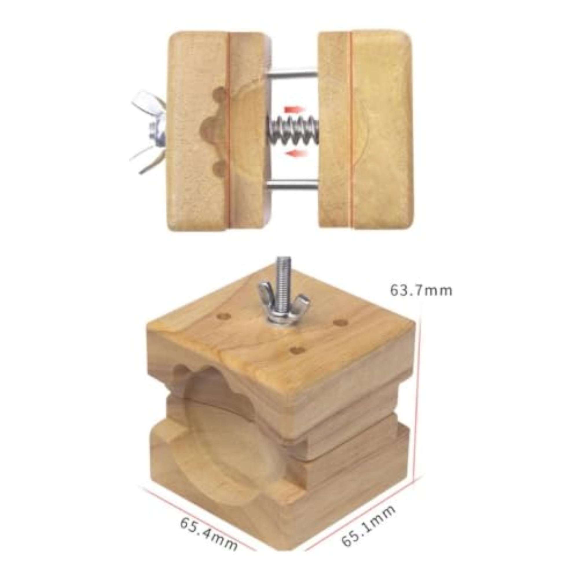 Wooden Watch Case Holder, Adjustable Tool for Watchmakers